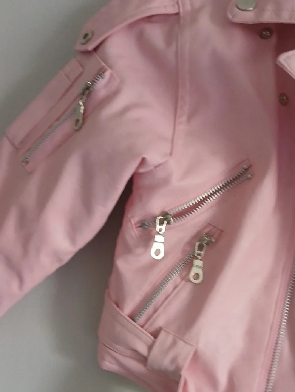 Girls' Pink Moto Jacket